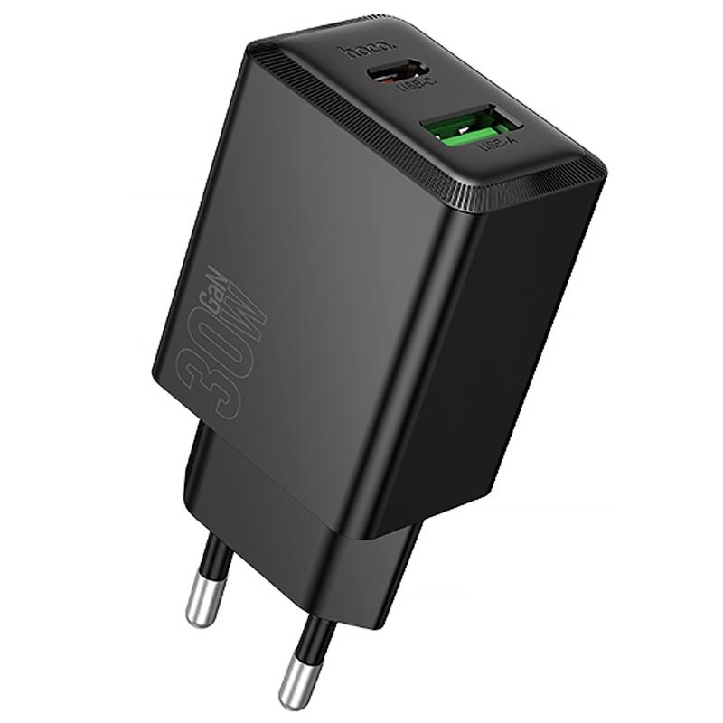 Мережевий зарядний пристрій Hoco N71 Nuevo PD 30W + QC 3.0 (1×USB-A / 1×USB-C)