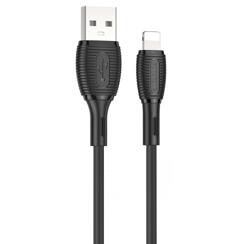 Дата кабель Borofone BX86 Advantage USB to Lightning (1 м) Black