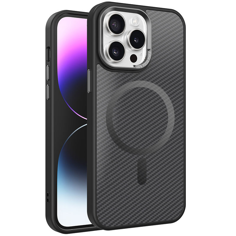Чохол TPU + PC Carbon Mirage with Magnetic Fit для Apple iPhone 15 Pro Max (6.7″)