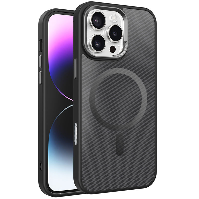 Чохол TPU + PC Carbon Mirage with Magnetic Fit для Apple iPhone 16 Pro Max (6.9″)