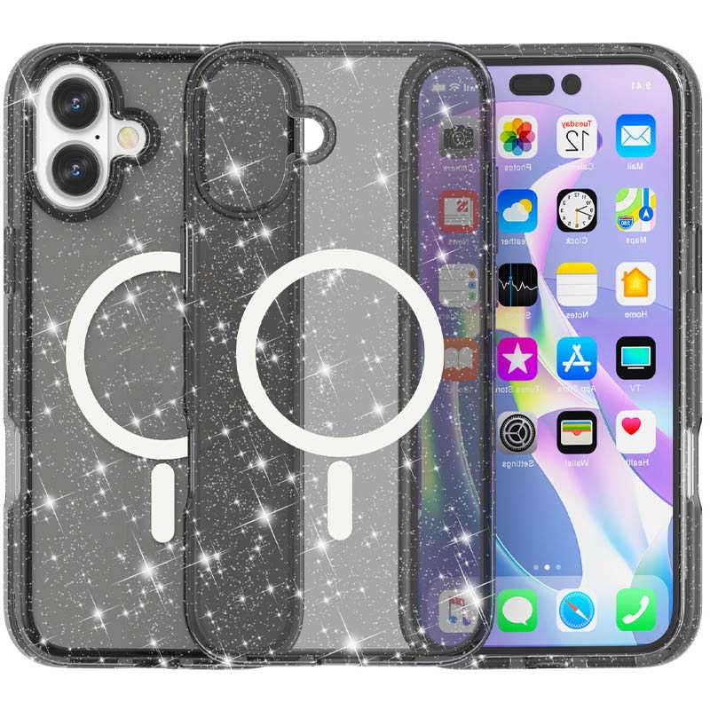 Чохол TPU Galaxy Sparkle Magnetic Fit для Apple iPhone 16 (6.1")
