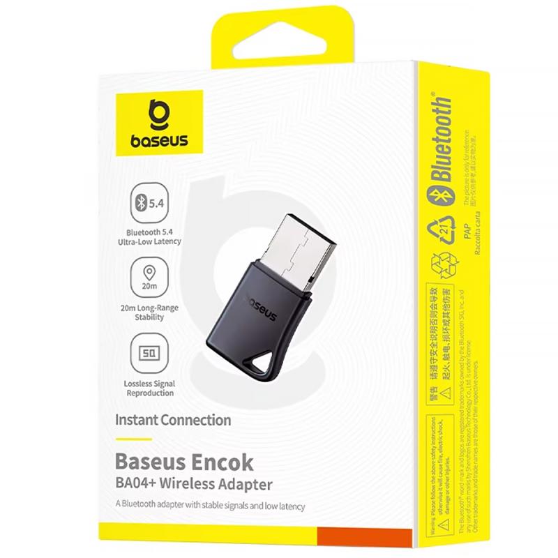 Bluetooth адаптер Baseus BA04 + (A10082600121) Black