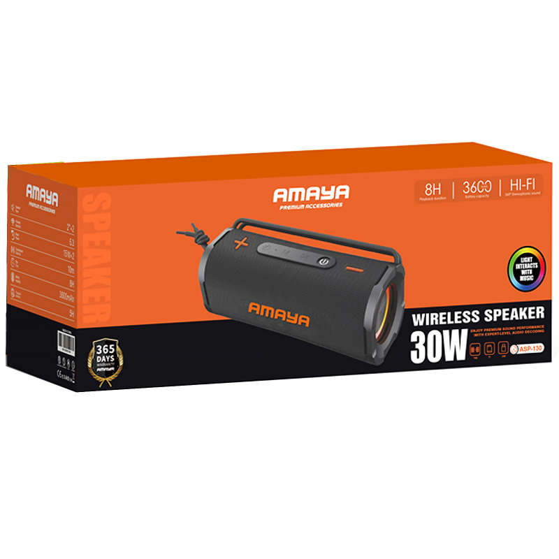 Bluetooth Колонка Amaya ASP-130 30W Black