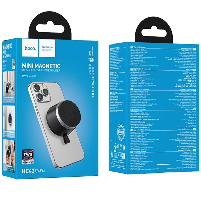 Bluetooth Колонка Hoco HC43 Surpass Mini Magnetic 5W Black