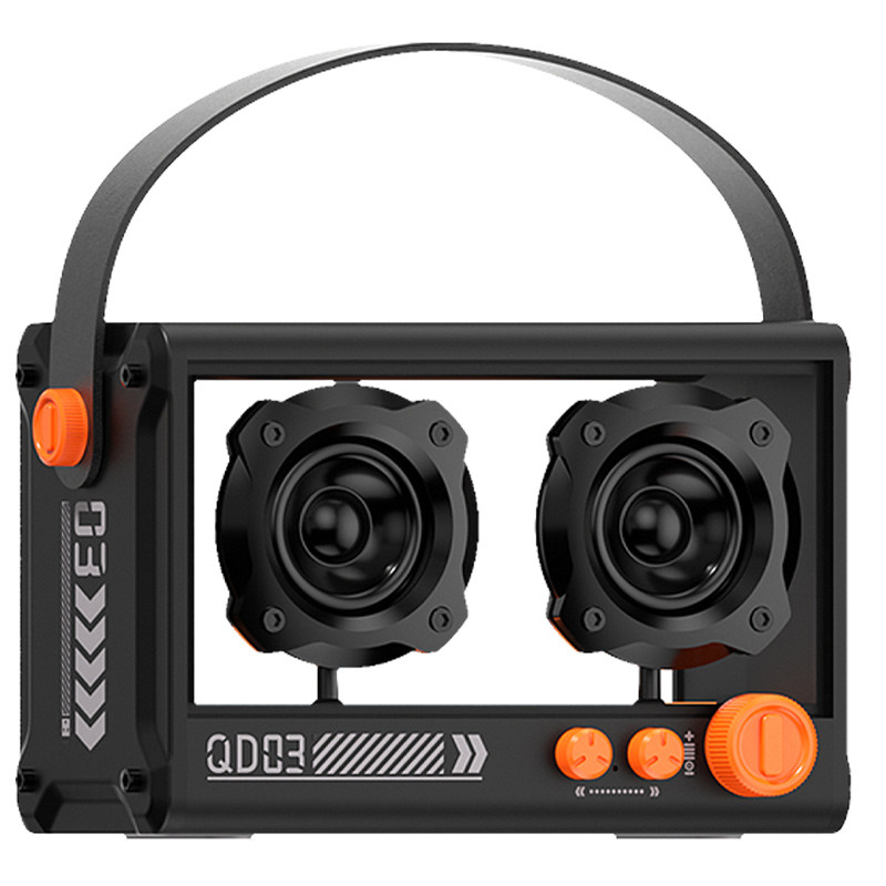 Bluetooth колонка QD03 Transparent з мікрофоном 20W Black