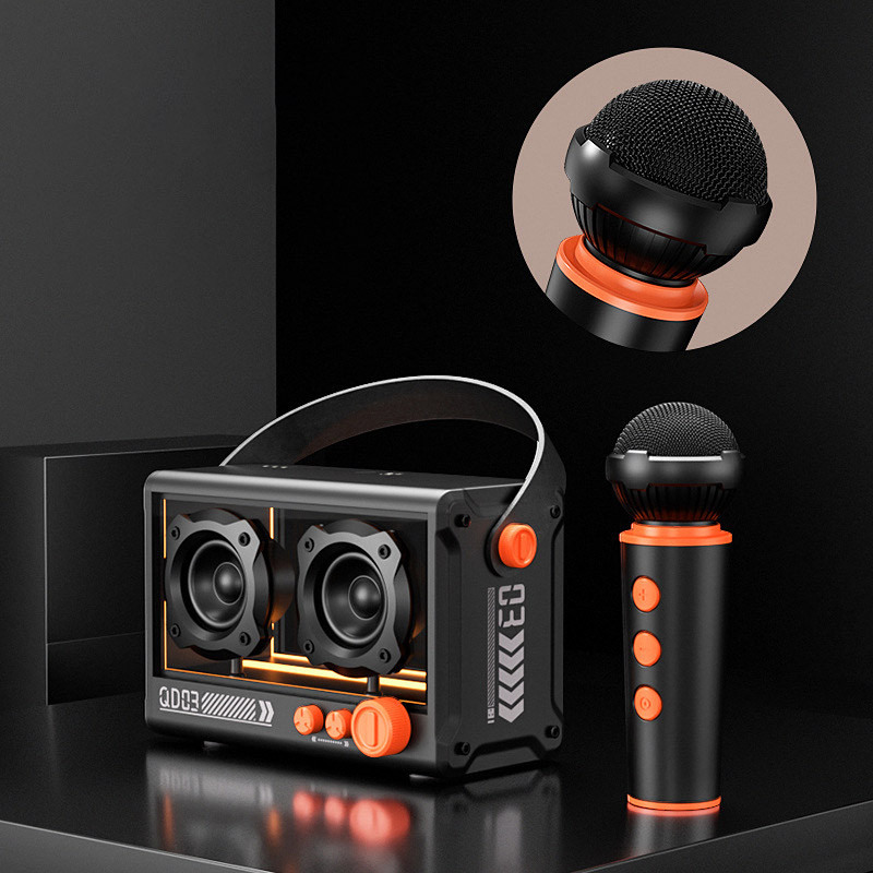 Bluetooth колонка QD03 Transparent з мікрофоном 20W Black