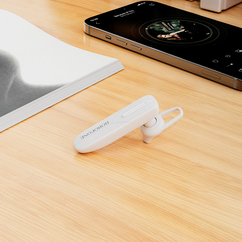 Bluetooth моно-гарнітура Borofone BC36 Lucky Білий