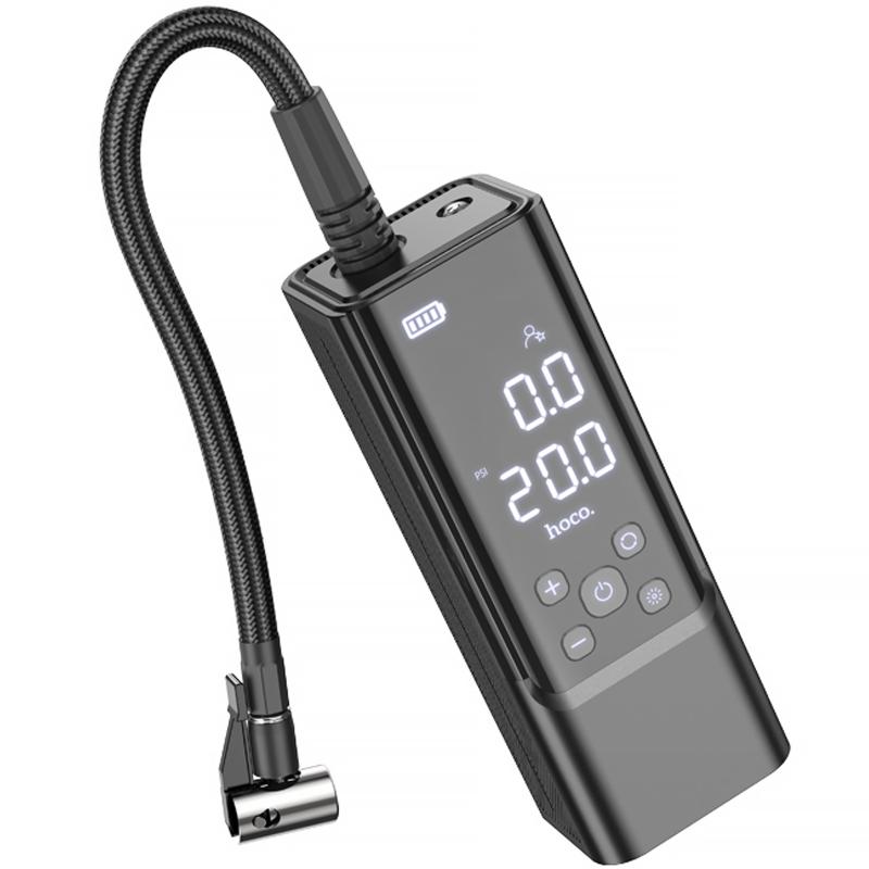 Автомобільний насос Hoco ZP7 Maddy smart (5000 mAh) Black