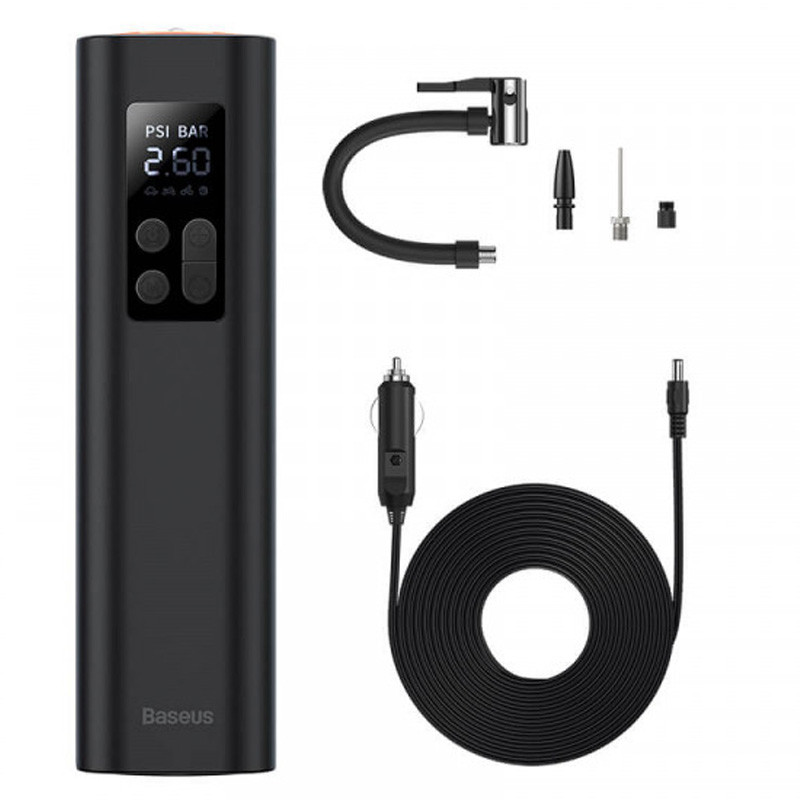Автомобільний насос Baseus Super Mini Inflator Pump (CRCQ000001) Black