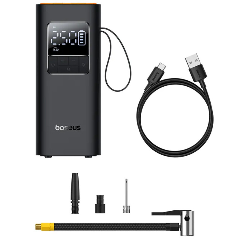 Автомобільний насос Baseus SuperMini Pro Series Wireless Car Inflator (C11159300111-00) Cluster Black