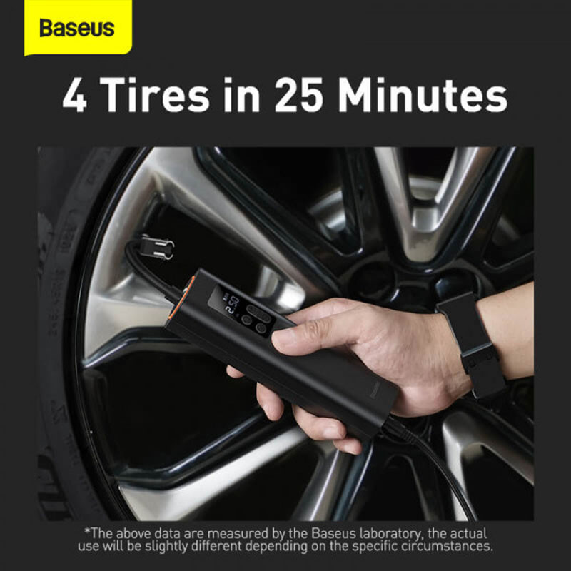 Автомобільний насос Baseus Super Mini Inflator Pump (CRCQ000001) Black