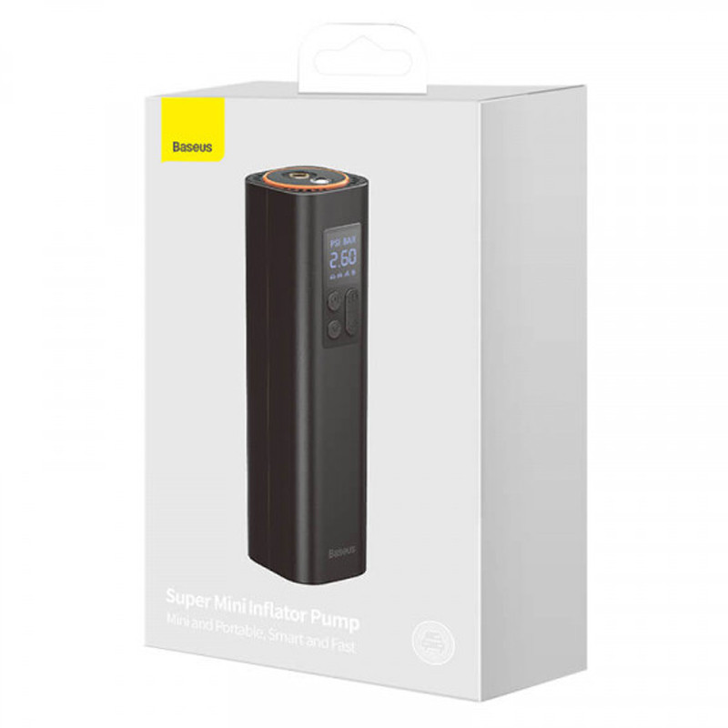 Автомобільний насос Baseus Super Mini Inflator Pump (CRCQ000001) Black
