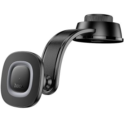 Автотримач з БЗП Hoco HW31 Crown Magnetic 15W (center console) Black / Metal gray