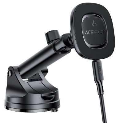 Автотримач з БЗП Acefast D47 Magnetic Charging 15W (center console) Black