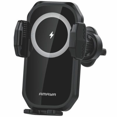 Автотримач з Бездротовий зарядний пристрій Amaya APH-W10 15W (air outlet) Black