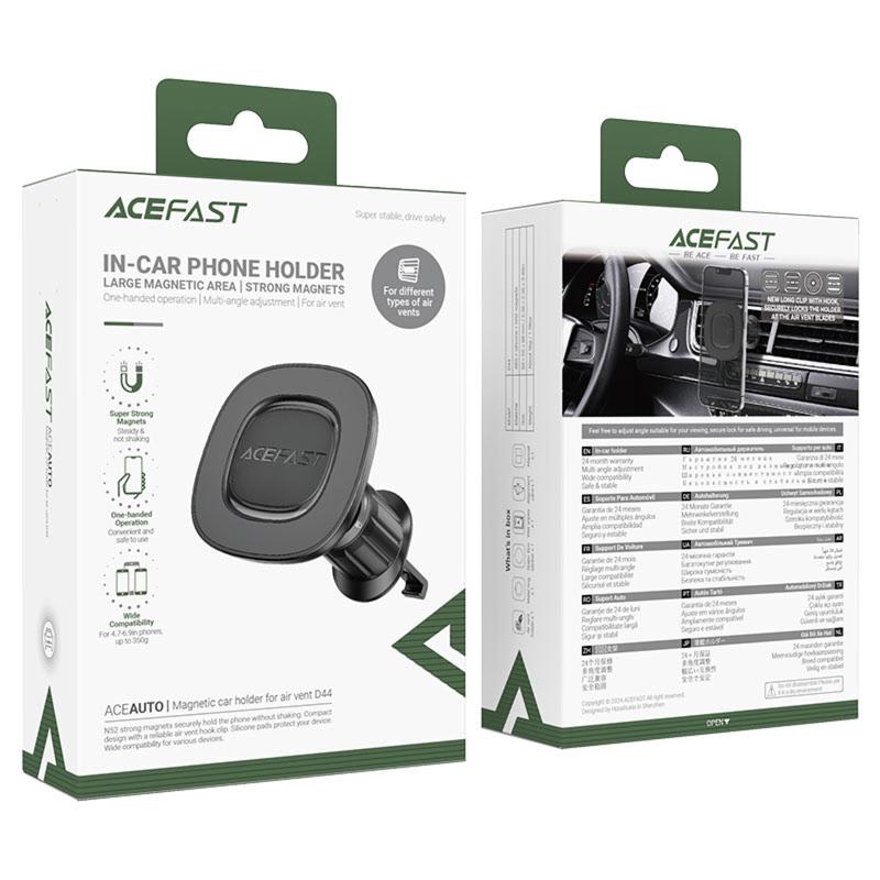 Автотримач Acefast D44 (air outlet) Black
