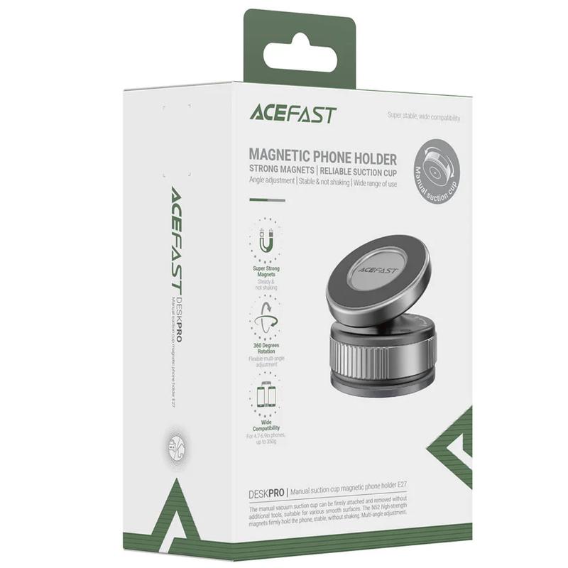 Автотримач Acefast E27 Vacuum Suction Magnetic Gray