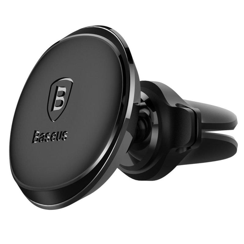 Автотримач Baseus Magnetic OS with cable clip (air outlet) (C40141201113)