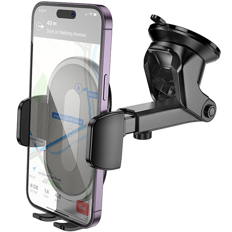Автотримач Borofone BH134 Rio push-type (center console) Black