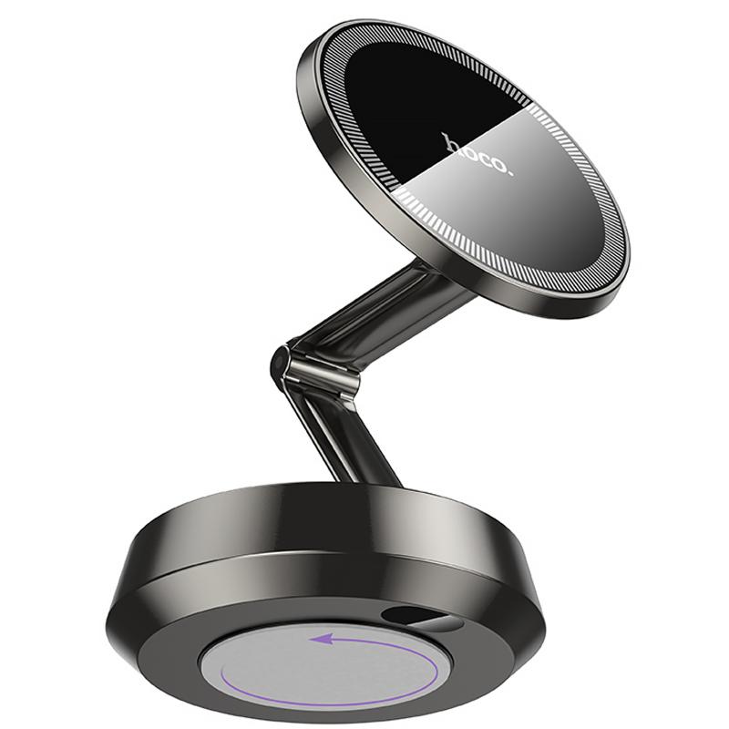 Автотримач Hoco H83 Metal ring magnetic (center console) Metal grey