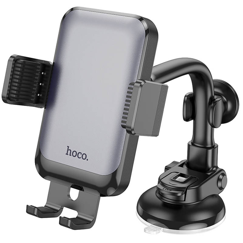 Автотримач Hoco H27 Rock push-type (center console) Black / Gray