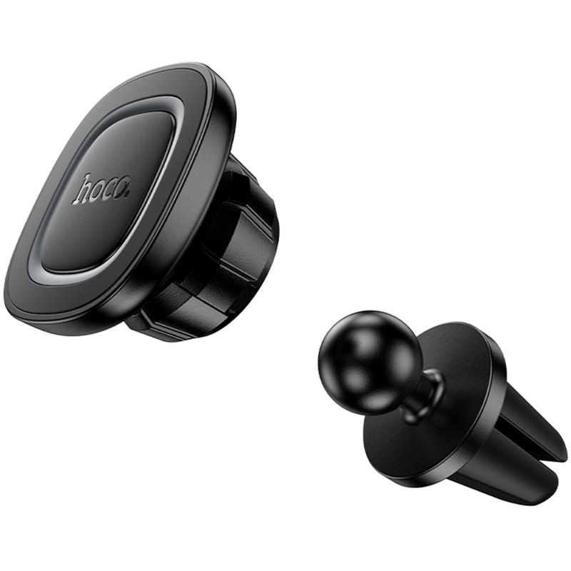 Автотримач Hoco H72 Crown magnetic (air outlet) Black / Metal gray
