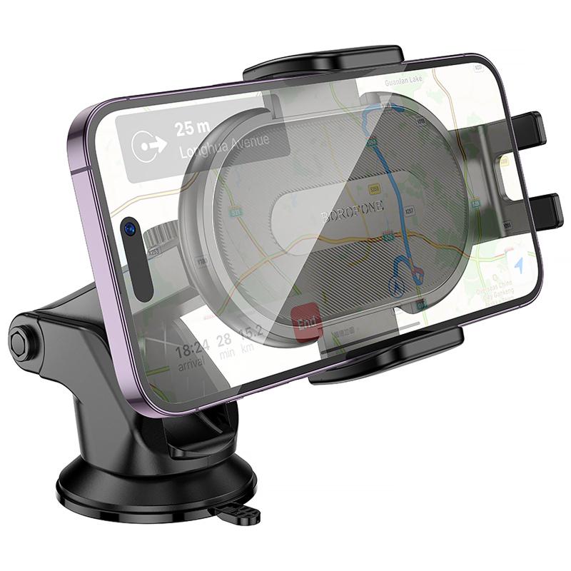 Автотримач Borofone BH134 Rio push-type (center console) Black