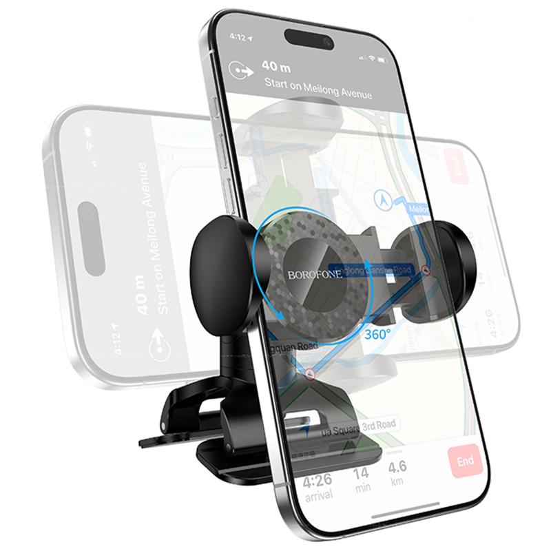 Автотримач Borofone BH142 Support pull clip (center console) Black