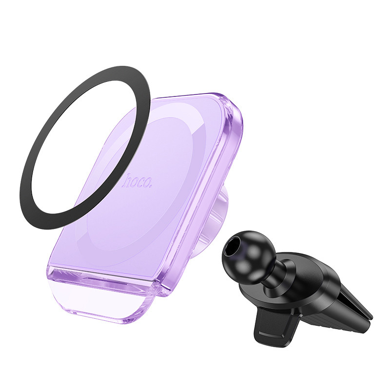 Автотримач Hoco H42 Crystal ring magnetic (air outlet) Romantic purple