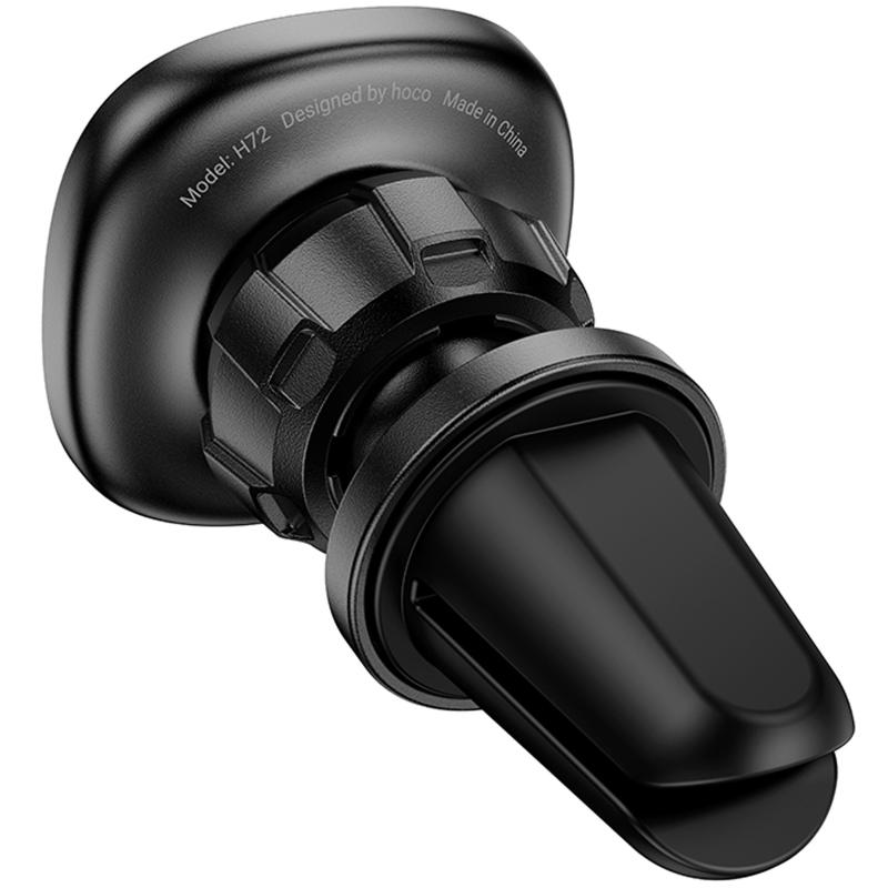 Автотримач Hoco H72 Crown magnetic (air outlet) Black / Metal gray