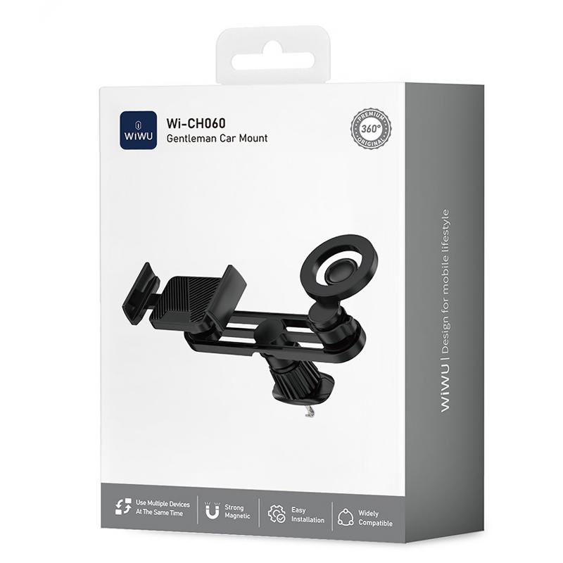 Автотримач WIWU Wi-CH060 Gentleman 2in1 (air outlet) Black