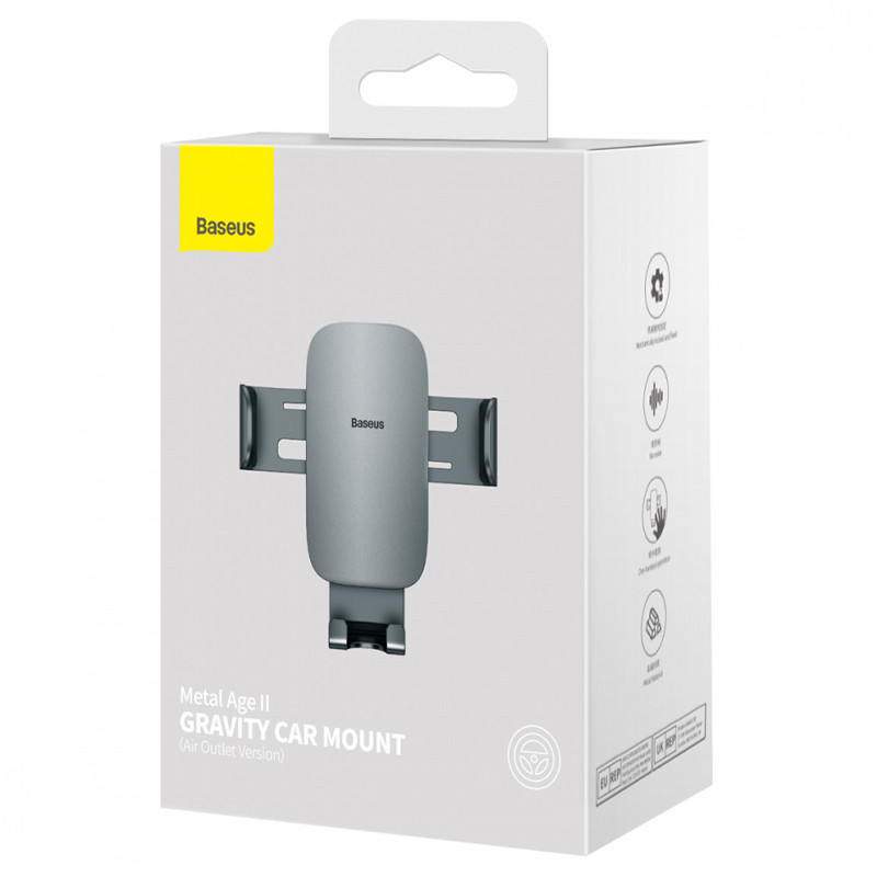 Автотримач Baseus Metal Age 2 Gravity Car Mount (air outlet) (SUJS)