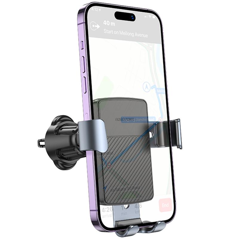 Автотримач Borofone BH118 Refined (air outlet) Black / Metal gray
