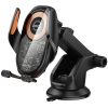 Автотримач з БЗП Hoco HW34 Blue whale 3-axis linkage wireless 15W (center console) Black