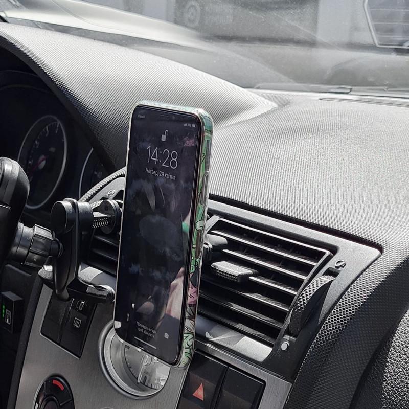 Автотримач Baseus Magnetic OS with cable clip (air outlet) (C40141201113)