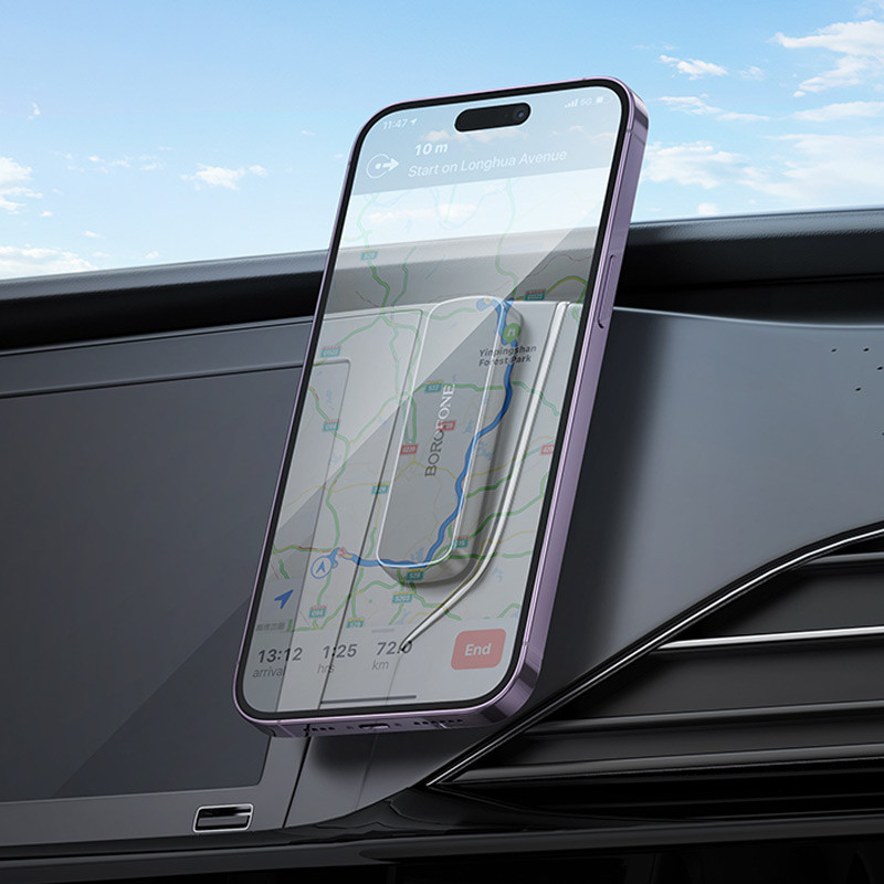 Автотримач Borofone BH121 Eternal (air outlet) Black gray