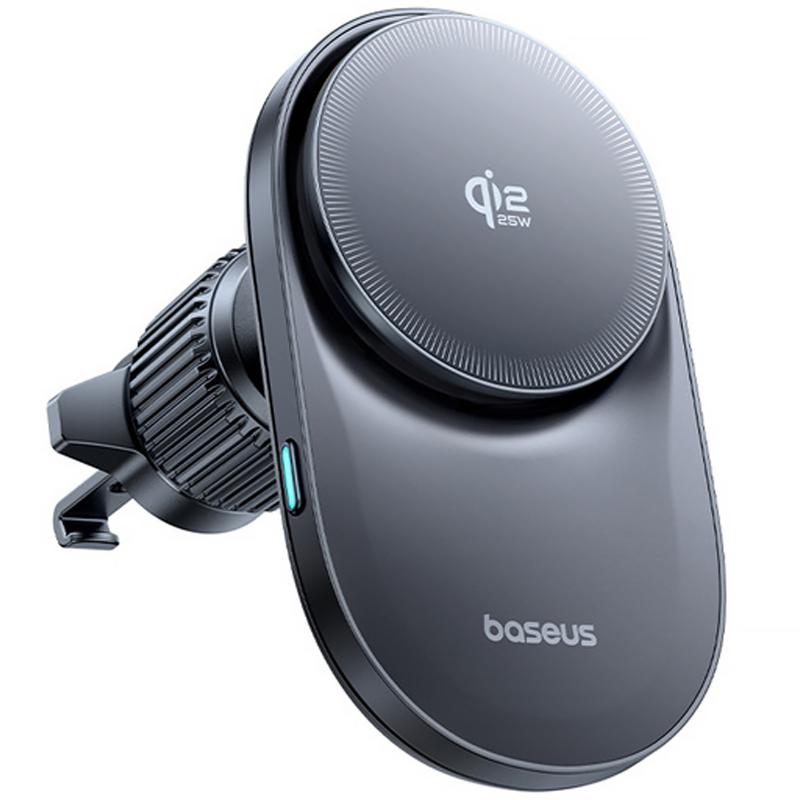 Автотримач з Бездротовий зарядний пристрій Baseus PrimeTrip VC2 Pro Qi2.2 25W (air outlet) (C0013N) Cosmic Black