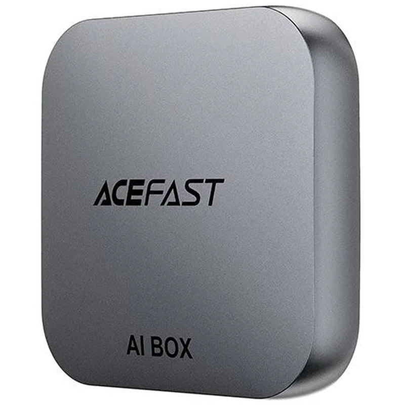 Адаптер Acefast QC2 AI Box car wireless CarPlay/Android Auto Metal gray