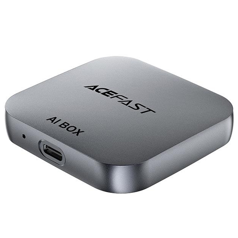 Адаптер Acefast QC2 AI Box car wireless CarPlay/Android Auto Metal gray
