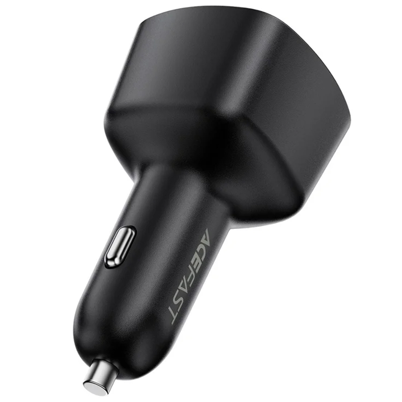 Автомобільний зарядний пристрій Acefast B18 PD 100W + QC 3.0 total 200W (1×USB-A / 2×USB-C) Black
