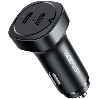 Автомобільний зарядний пристрій Acefast B2 PD 36W + PD 36W total 72W (2×USB-C) Black