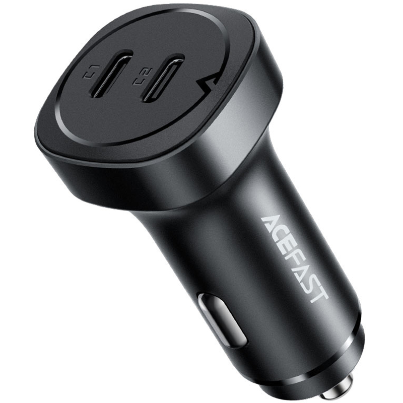 Автомобільний зарядний пристрій Acefast B2 PD 36W + PD 36W total 72W (2×USB-C) Black
