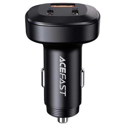 Автомобільний зарядний пристрій Acefast B3 PD 66W + QC 4.0 (1×USB-A / 2×USB-C) Black