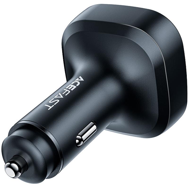 Автомобільний зарядний пристрій Acefast B5 PD 36W + QC 4.0 total 101W (1×USB-A / 2×USB-C) Black