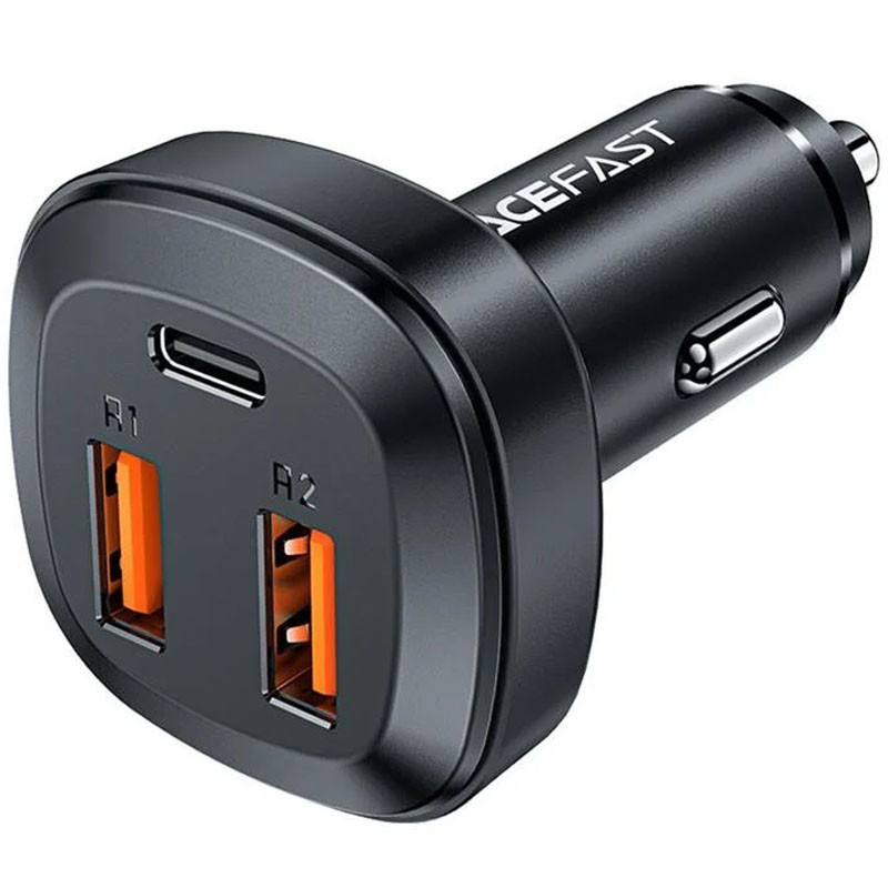 Автомобільний зарядний пристрій Acefast B9 PD 36W + QC 4.0 total 66W (2×USB-A / 1×USB-C) Black