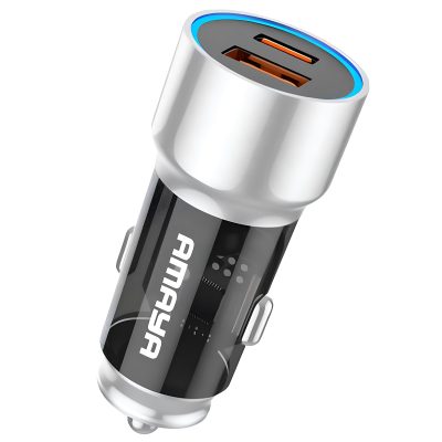 АЗП Amaya ACC-05 PD22.5W+QC3.0 total 37.5W (1USB-A/1C) Black
