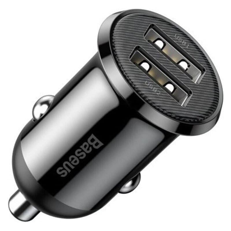 Автомобільний зарядний пристрій Baseus Grain Pro 4.8 А (2×USB-A) (CCALLP) Чорний