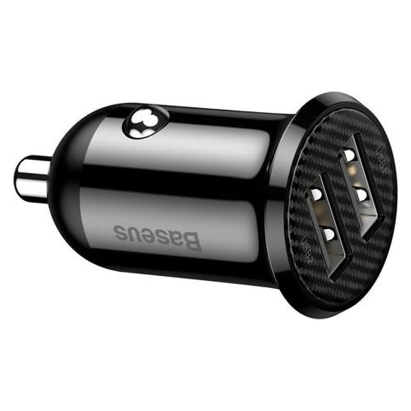 Автомобільний зарядний пристрій Baseus Grain Pro 4.8 А (2×USB-A) (CCALLP) Чорний