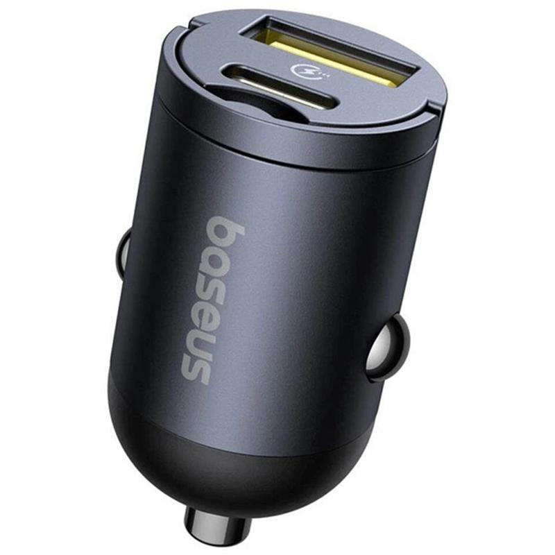 Автомобільний зарядний пристрій Baseus Tiny Star Mini 30W (1×USB-A / 1×USB-C) (C00035001121) Cosmic Black