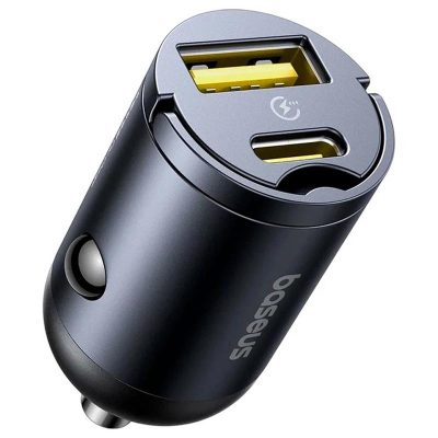 Автомобільний зарядний пристрій Baseus Tiny Star Mini 30W (1×USB-A / 1×USB-C) (C00035001121) Cosmic Black
